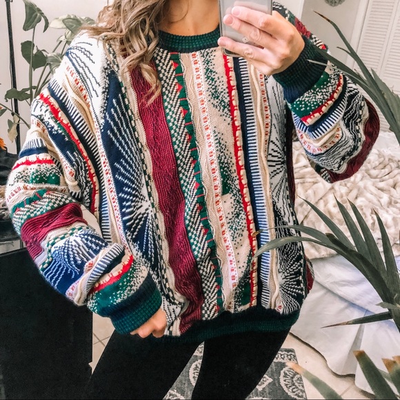 Vintage Sweaters - Not-so-ugly Christmas sweater eclectic Coogi style